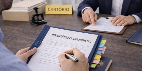 Dar entrada inventário em cartório